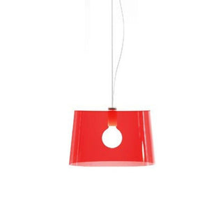 Pedrali Lighting Time L001S/B suspension lamp single diffuser Pedrali Transparent Red RT - Buy now on ShopDecor - Discover the best products by PEDRALI design