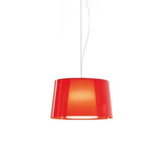 Pedrali Lighting Time L001S/BA suspension lamp with double diffuser Pedrali Transparent Red RT - Buy now on ShopDecor - Discover the best products by PEDRALI design