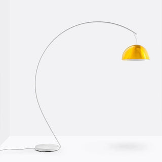 Pedrali Lighting Time L002T/BA arc floor lamp with double diffuser Pedrali Transparent yellow GT - Buy now on ShopDecor - Discover the best products by PEDRALI design