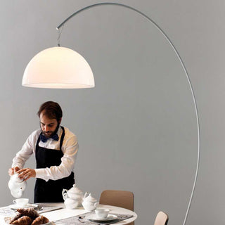 Pedrali Lighting Time L002T/BA arc floor lamp with double diffuser - Buy now on ShopDecor - Discover the best products by PEDRALI design