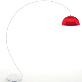Pedrali Lighting Time L002T/BA arc floor lamp with double diffuser Pedrali Transparent Red RT - Buy now on ShopDecor - Discover the best products by PEDRALI design