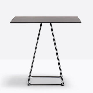 Pedrali Lunar 5440 table with black solid laminate top 70x70 cm. - Buy now on ShopDecor - Discover the best products by PEDRALI design