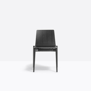 Pedrali Malmo 390 wooden design chair Pedrali Black aniline ash AN - Buy now on ShopDecor - Discover the best products by PEDRALI design