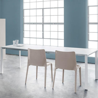 Pedrali More TMO extensible table 140x85 cm. in melamine - Buy now on ShopDecor - Discover the best products by PEDRALI design