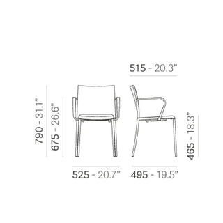 Pedrali Mya 705/2 chair with armrests for outdoor use - Buy now on ShopDecor - Discover the best products by PEDRALI design
