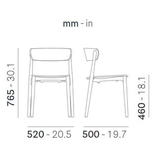 Pedrali Nemea 2820 ash chair - Buy now on ShopDecor - Discover the best products by PEDRALI design