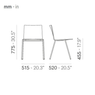 Pedrali Osaka Metal 5711 ash chair with black legs - Buy now on ShopDecor - Discover the best products by PEDRALI design