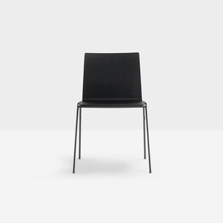Pedrali Osaka Metal 5711 ash chair with black legs Pedrali Natural ash FR - Buy now on ShopDecor - Discover the best products by PEDRALI design