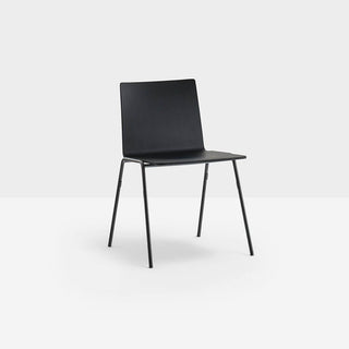 Pedrali Osaka Metal 5711 ash chair with black legs - Buy now on ShopDecor - Discover the best products by PEDRALI design