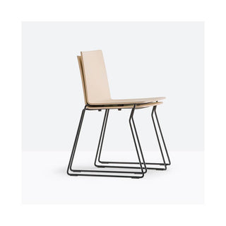 Pedrali Osaka Metal 5714 ash chair with sled base - Buy now on ShopDecor - Discover the best products by PEDRALI design