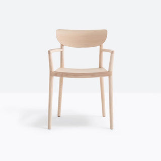 Pedrali Tivoli 2805 design chair with armrests in ash wood Pedrali Natural ash FR - Buy now on ShopDecor - Discover the best products by PEDRALI design