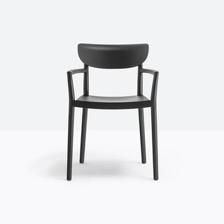Pedrali Tivoli 2805 design chair with armrests in ash wood Pedrali Black aniline ash AN - Buy now on ShopDecor - Discover the best products by PEDRALI design