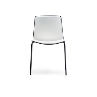 Pedrali Tweet 890 polypropylene chair White/Black - Buy now on ShopDecor - Discover the best products by PEDRALI design