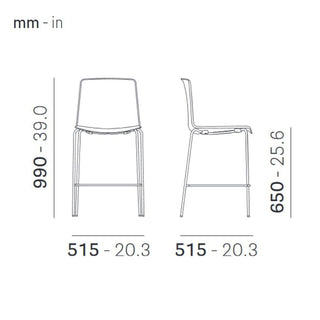 Pedrali Tweet 892 stool with seat H.65 cm. - Buy now on ShopDecor - Discover the best products by PEDRALI design
