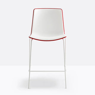 Pedrali Tweet 892 stool with seat H.65 cm. White/Red - Buy now on ShopDecor - Discover the best products by PEDRALI design