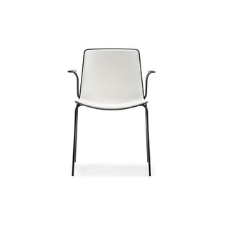 Pedrali Tweet 895 chair with armrests White/Black - Buy now on ShopDecor - Discover the best products by PEDRALI design