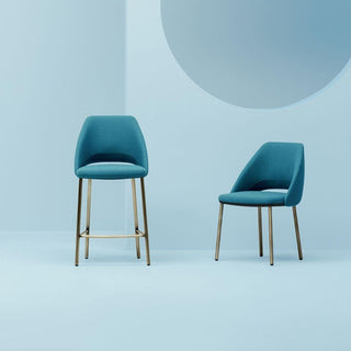 Pedrali Vic 655 padded chair in velvet - Buy now on ShopDecor - Discover the best products by PEDRALI design