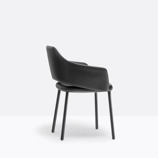 Pedrali Vic Metal 647 padded armchair in leather - Buy now on ShopDecor - Discover the best products by PEDRALI design