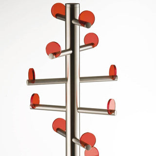 Pedrali Voilà 5130 clothes stand stainless steel with red details - Buy now on ShopDecor - Discover the best products by PEDRALI design