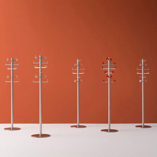 Pedrali Voilà 5130 clothes stand stainless steel with red details - Buy now on ShopDecor - Discover the best products by PEDRALI design