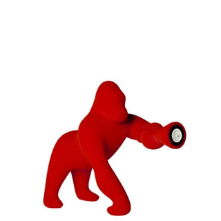 Qeeboo Kong XS Velvet Finish lamp in the shape of a gorilla - Buy now on ShopDecor - Discover the best products by QEEBOO design