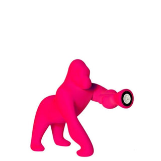 Qeeboo Kong XS Velvet Finish lamp in the shape of a gorilla - Buy now on ShopDecor - Discover the best products by QEEBOO design