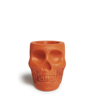 Qeeboo Mexico planter and champagne cooler in the shape of a skull Terracotta - Buy now on ShopDecor - Discover the best products by QEEBOO design