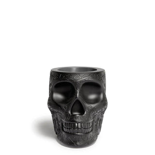 Qeeboo Mexico planter and champagne cooler in the shape of a skull Black - Buy now on ShopDecor - Discover the best products by QEEBOO design
