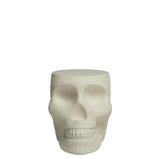 Qeeboo Mexico stool and sidetable in the shape of a skull Ivory - Buy now on ShopDecor - Discover the best products by QEEBOO design