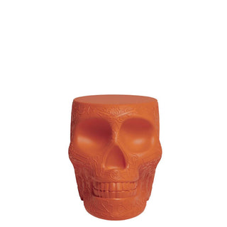 Qeeboo Mexico stool and sidetable in the shape of a skull Terracotta - Buy now on ShopDecor - Discover the best products by QEEBOO design