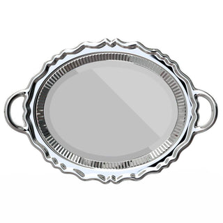 Qeeboo Plateau Miroir metal finish mirror in polyethylene Silver - Buy now on ShopDecor - Discover the best products by QEEBOO design