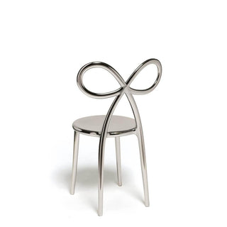 Qeeboo Ribbon chair metal finish in polyethylene - Buy now on ShopDecor - Discover the best products by QEEBOO design