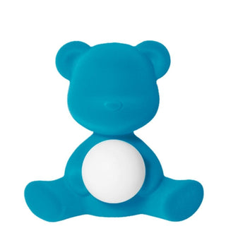 Qeeboo Teddy Girl table lamp Velvet Finish Qeeboo Turquoise velvet - Buy now on ShopDecor - Discover the best products by QEEBOO design
