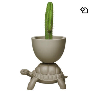 Qeeboo Turtle Carry Planter And Champagne Cooler vase/champagne cooler Qeeboo Dove grey - Buy now on ShopDecor - Discover the best products by QEEBOO design