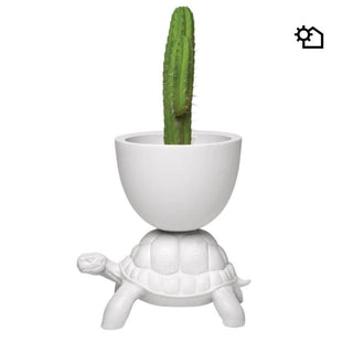 Qeeboo Turtle Carry Planter And Champagne Cooler vase/champagne cooler White - Buy now on ShopDecor - Discover the best products by QEEBOO design