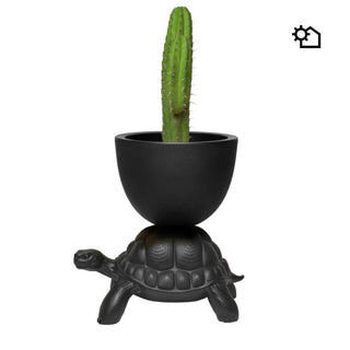 Qeeboo Turtle Carry Planter And Champagne Cooler vase/champagne cooler Black - Buy now on ShopDecor - Discover the best products by QEEBOO design