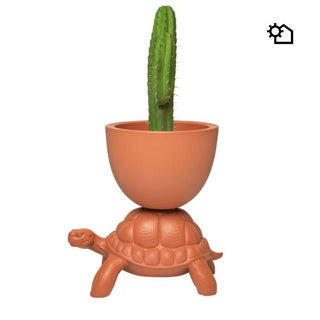 Qeeboo Turtle Carry Planter And Champagne Cooler vase/champagne cooler Terracotta - Buy now on ShopDecor - Discover the best products by QEEBOO design