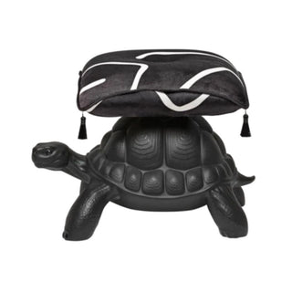 Qeeboo Turtle Carry Pouf in the shape of a turtle Black - Buy now on ShopDecor - Discover the best products by QEEBOO design