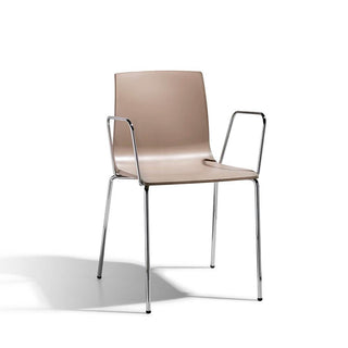 Scab Alice armchair armrests chromed legs by A. W. Arter - F. Citton Scab Dove grey 15 - Buy now on ShopDecor - Discover the best products by SCAB design