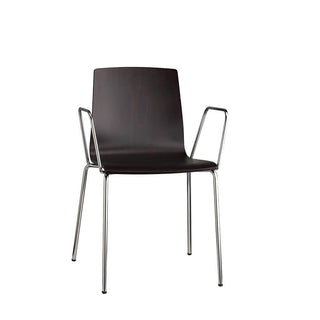 Scab Alice armchair armrests chromed legs by A. W. Arter - F. Citton Scab Anthracite 81 - Buy now on ShopDecor - Discover the best products by SCAB design