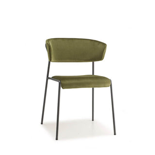 Scab Lisa armchair anthracite coated legs velvet seat Scab Green V4 38 - Buy now on ShopDecor - Discover the best products by SCAB design