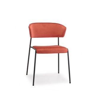 Scab Lisa armchair anthracite coated legs velvet seat Scab Coral V4 39 - Buy now on ShopDecor - Discover the best products by SCAB design