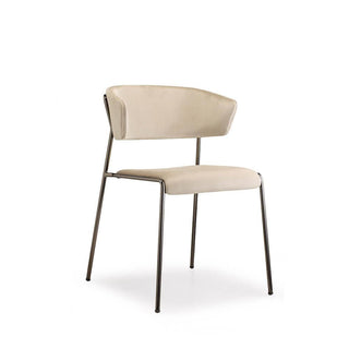 Scab Lisa armchair glossy black nikel legs and velvet seat Scab Beige V4 40 - Buy now on ShopDecor - Discover the best products by SCAB design