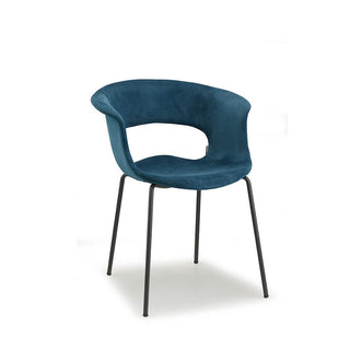 Scab Miss B Pop armchair anthracite grey coated legs and fabric seat Scab Peacock green M2 09 - Buy now on ShopDecor - Discover the best products by SCAB design