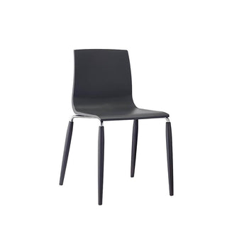 Scab Natural Alice chair with wooden legs and technopolymer seat Scab Anthracite 81 - Buy now on ShopDecor - Discover the best products by SCAB design