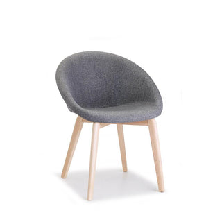 Scab Natural Giulia Pop chair natural beech legs and fabric seat Scab Classic grey T3 25 - Buy now on ShopDecor - Discover the best products by SCAB design