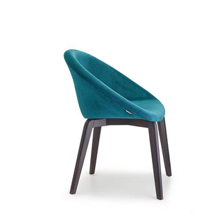 Scab Natural Giulia Pop chair wengé beech legs and fabric seat - Buy now on ShopDecor - Discover the best products by SCAB design