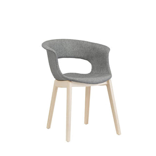 Scab Natural Miss B Pop armchair natural beech legs and fabric seat Scab Classic grey T3 25 - Buy now on ShopDecor - Discover the best products by SCAB design