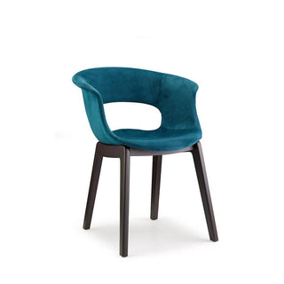 Scab Natural Miss B Pop armchair wengé beech legs and fabric seat Scab Peacock green M2 09 - Buy now on ShopDecor - Discover the best products by SCAB design