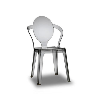 Scab Spoon chair Polycarbonate by Roberto Semprini Scab Transparent smoked grey 183 - Buy now on ShopDecor - Discover the best products by SCAB design